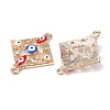 Alloy Enamel Connector Charms with Synthetic Turquoise FIND-YW0003-52-2