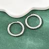 Brass Huggie Hoop Earrings KK-CBA8324-18A-P-3
