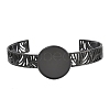 304 Stainless Steel Blank Cuff Bangle Bases with Flat Round Tray SA-CBA82C8-04C-EB-2