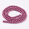 Eco-Friendly Dyed Glass Pearl Round Beads Strands HY-A002-4mm-RB027-2