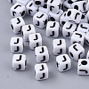 White Opaque Acrylic Beads MACR-R869-02J-1