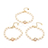 Natural Pearl Link Bracelets BJEW-D447-06G-01-1