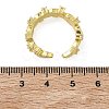 Brass Micro Pave Cubic Zirconia Cuff Open Rings RJEW-C163-10G-5