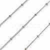 304 Stainless Steel Rondelle Beaded Satellite Chains CHS-G040-03P-1