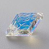 Embossed Glass Rhinestone Pendants GLAA-J101-04A-001AB-4