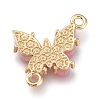 Brass Micro Pave Clear Cubic Zirconia Links Connectors ZIRC-I047-05-3