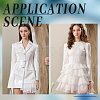 Flower Multi-Layer Polyester & Sequin Embroidery Appliques PATC-WH0010-35-6
