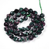 Dyed Natural Sesame Jasper Beads Strands G-T139-8mm-47F-2