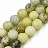 Natural Yellow Mustard Jasper Beads Strands X-G-Q462-6mm-39-1