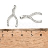 Brass Micro Pave Clear Cubic Zirconia Pendants KK-H254-13P-3