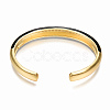 Brass Micro Pave Clear Cubic Zirconia Cuff Bangles BJEW-N302-004A-NF-2