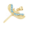 Brass Micro Pave Sky Blue Cubic Zirconia Pendants CU-CBA4A93-01A-G-2