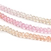 Transparent Painted Glass Beads Strands X1-DGLA-A034-T1mm-A20-4