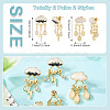 2 Pairs 2 Styles Cloud & Teardrop Alloy Enamel Stud Earrings for Women EJEW-TA0001-50-3