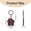 Walnut Wood Pendant Keychains KEYC-TAC0034-06D-4