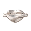 304 Stainless Steel Textured Links Connector Charms STAS-K302-02E-P-1