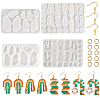 2Pcs 2 Style Twist Geometric Pendant Silicone Molds DIY-TA0005-56-1