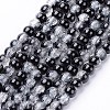 Spray Painted Crackle Glass Beads Strands CCG-Q002-4mm-11-1