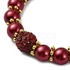 Glass Imitation Pearl Beaded Bracelets for Women BJEW-JB10034-04-3