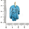 Synthetic Turquoise Carved Pendants GG-CBA5963-01G-NH-3