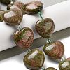 Natural Unakite Beads Strands G-C150-A14-01-1