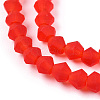 Imitate Austrian Crystal Frosted Glass Beads Strands GLAA-F029-TM3mm-B31-3