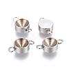 Tarnish Resistant 201 Stainless Steel Connector Rhinestone Settings STAS-P223-18P-7mm-1