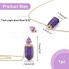 Natural Amethyst Pointed Hexagon Perfume Bottles Pendant Necklace NJEW-CA0001-07A-5