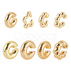 2 Sets 2 Style Adjustable CCB Plastic Cuff Earrings EJEW-TA0001-54-1