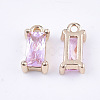 Transparent Glass Charms GLAA-T007-13G-2