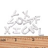 Tarnish Resistant 201 Stainless Steel Letter Charms STAS-S036-M-4