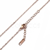Ion Plating(IP) 304 Stainless Steel Cable Chain Necklace for Men Women NJEW-K245-014C-2