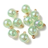 10Pcs UV Plating Acrylic Pendants FIND-YW0002-05E-1
