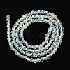Electroplated Glass Beads Strands EGLA-P055-01B-AB01-4