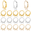 90Pcs 3 Colors Brass Leverback Earring Findings KK-SC0004-53-1