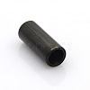 304 Stainless Steel Smooth Surface Magnetic Clasps with Glue-in Ends Fit 5mm Cords STAS-O042-B-15-3