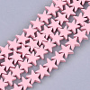 Spray Painted Non-magnetic Synthetic Hematite Beads Strands X-G-T116-21-05-1