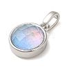 Rack Plating Brass with Synthetic Opal Pendants KK-S370-06P-2