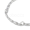 Brass Textured Bar Link Chain Bracelet Making KK-U020-04P-2