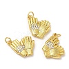 Rack Plating Brass Micro Pave Cubic Zirconia Pendants KK-C030-11G-3