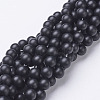 Natural Black Agate Beads Strands X-G-D543-8mm-1
