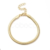 Rack Plating Brass Herringbone Chains Bracelet for Men Women BJEW-M227-01G-1