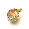 Brass Glass Charms KK-V011-34G-2
