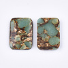 Assembled Natural Bronzite and Synthetic Aqua Terra Jasper Pendants G-S329-050-2
