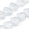 Transparent Electroplate Glass Beads Strands EGLA-F158-PL03-A-1