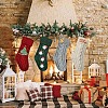 Linen Heat Transfer Christmas Stocking Pendant Decorations AJEW-YWC0001-09-6
