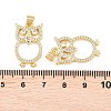Brass Micro Pave Cubic Zirconia Pendants KK-C162-079G-02-3