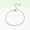304 Stainless Steel Cable Chain Bracelets BJEW-C134-01D-G-3
