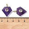 Natural Amethyst Faceted Pendants G-F819-03G-04-3