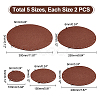 10 Pcs 5 Style Flat Round Felt Fabric DIY-PH0009-24C-2